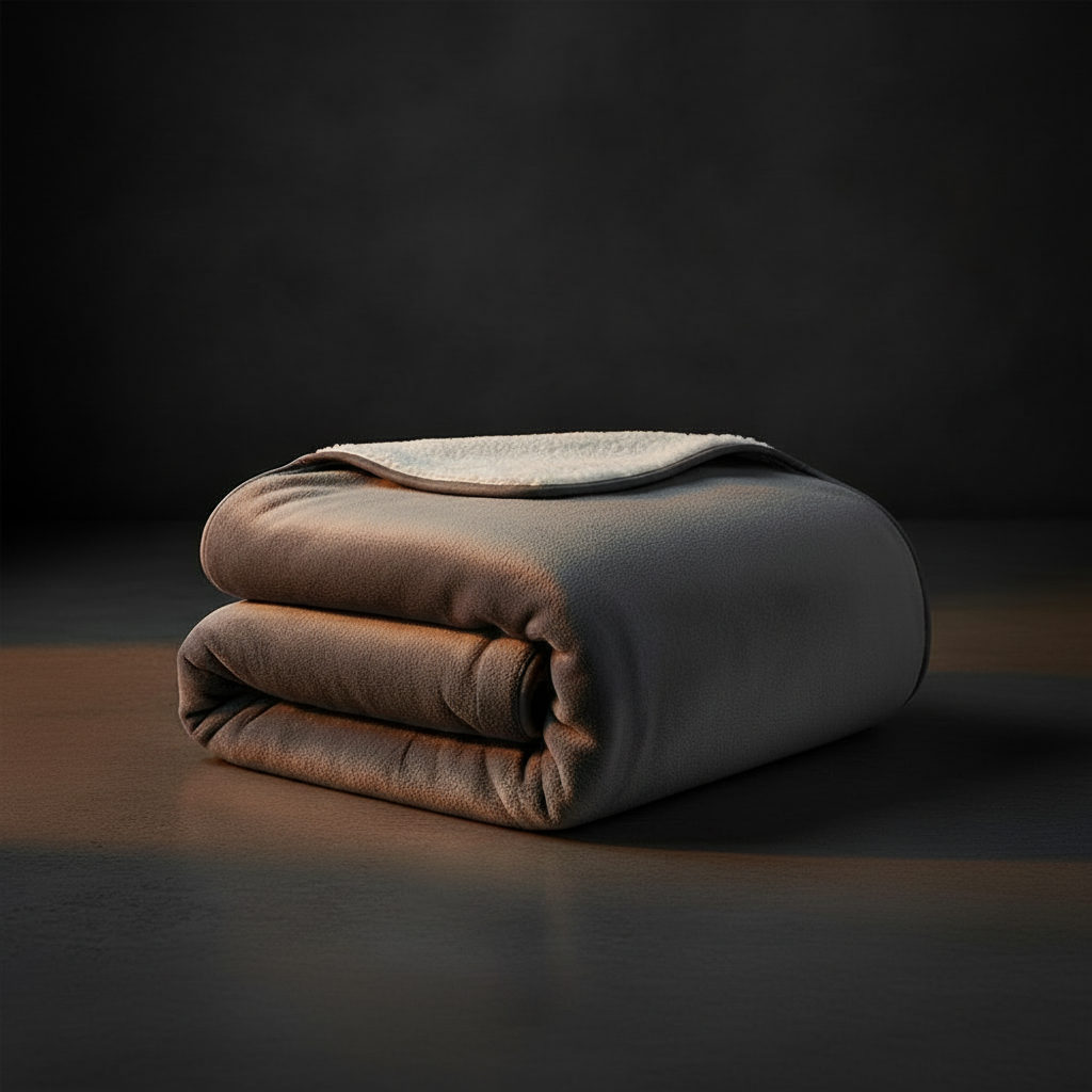 Folded blanket product shot
