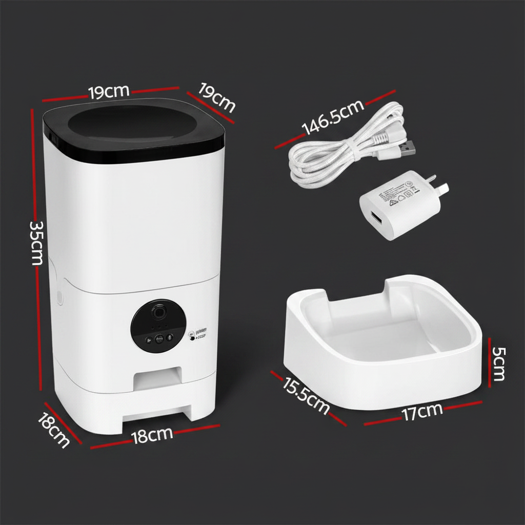 i.Pet 6L Auto Pet Feeder with HD Camera | WiFi App | Night Vision | Timer