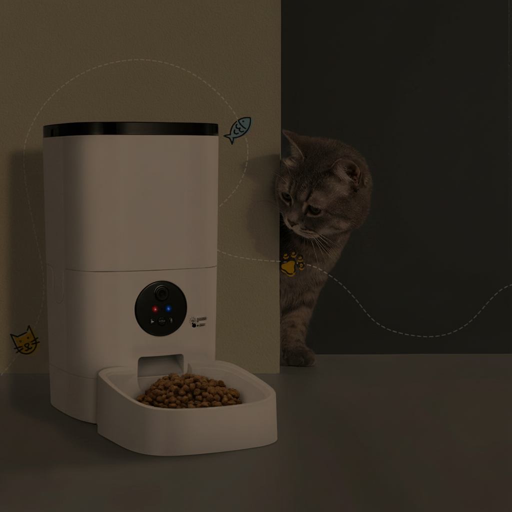 i.Pet 6L Auto Pet Feeder with HD Camera | WiFi App | Night Vision | Timer