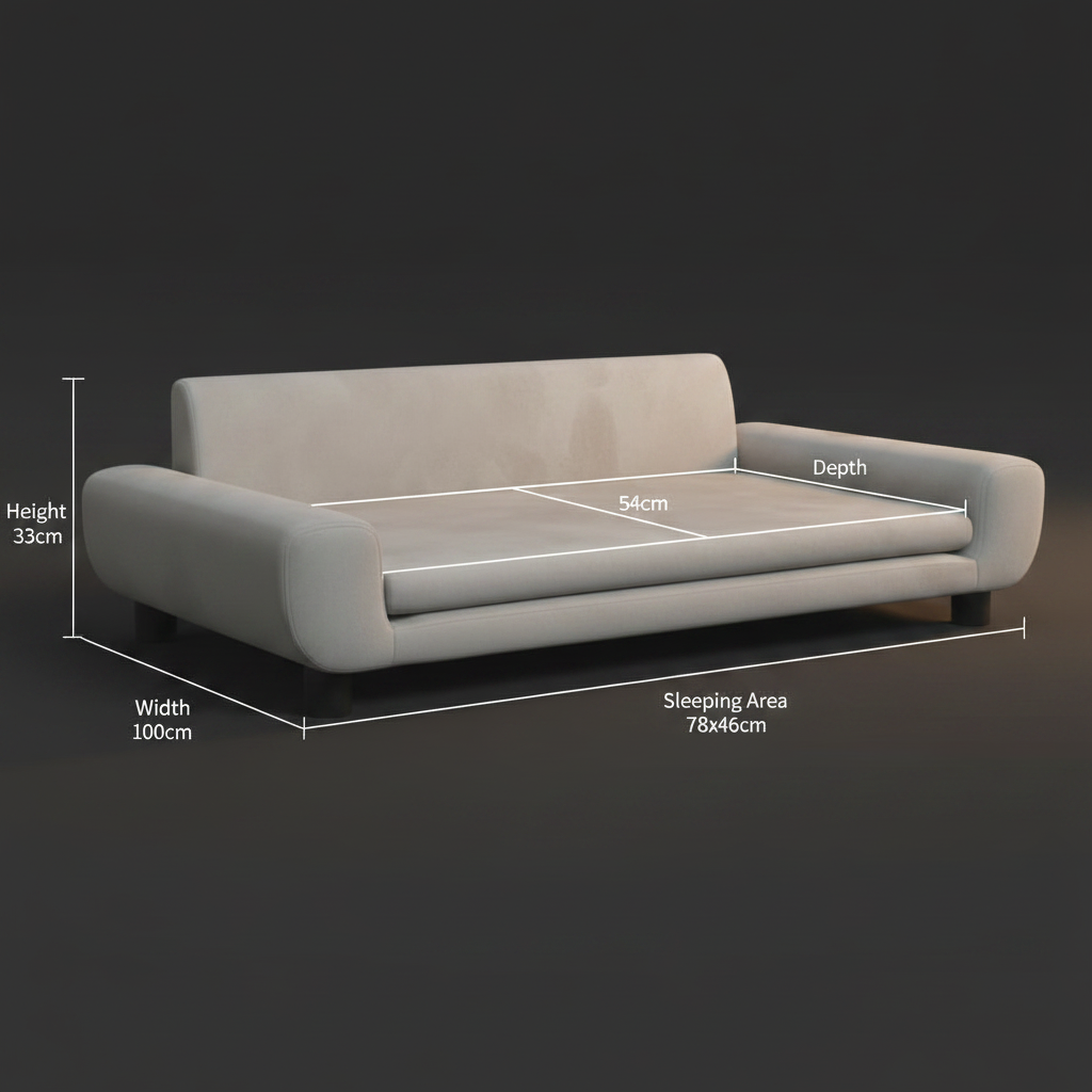 Sofa Bed with Dimensions